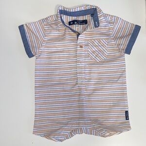 Ben Sherman Striped Button Down Shirt Romper